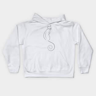 Cat Lineart Kids Hoodie